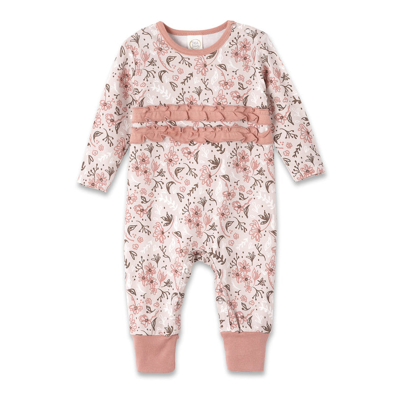 Tesa Babe Baby Girl Clothes Romper / NB Wildflowers Bamboo Ruffle Romper