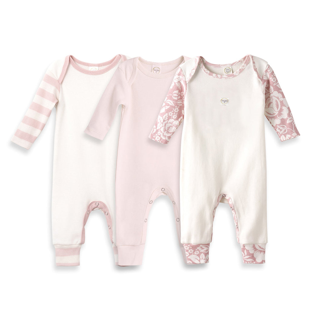 Tesa Babe Baby Girl Gift Sets Gift Set / NB Set of 3 Pink & Floral Rompers