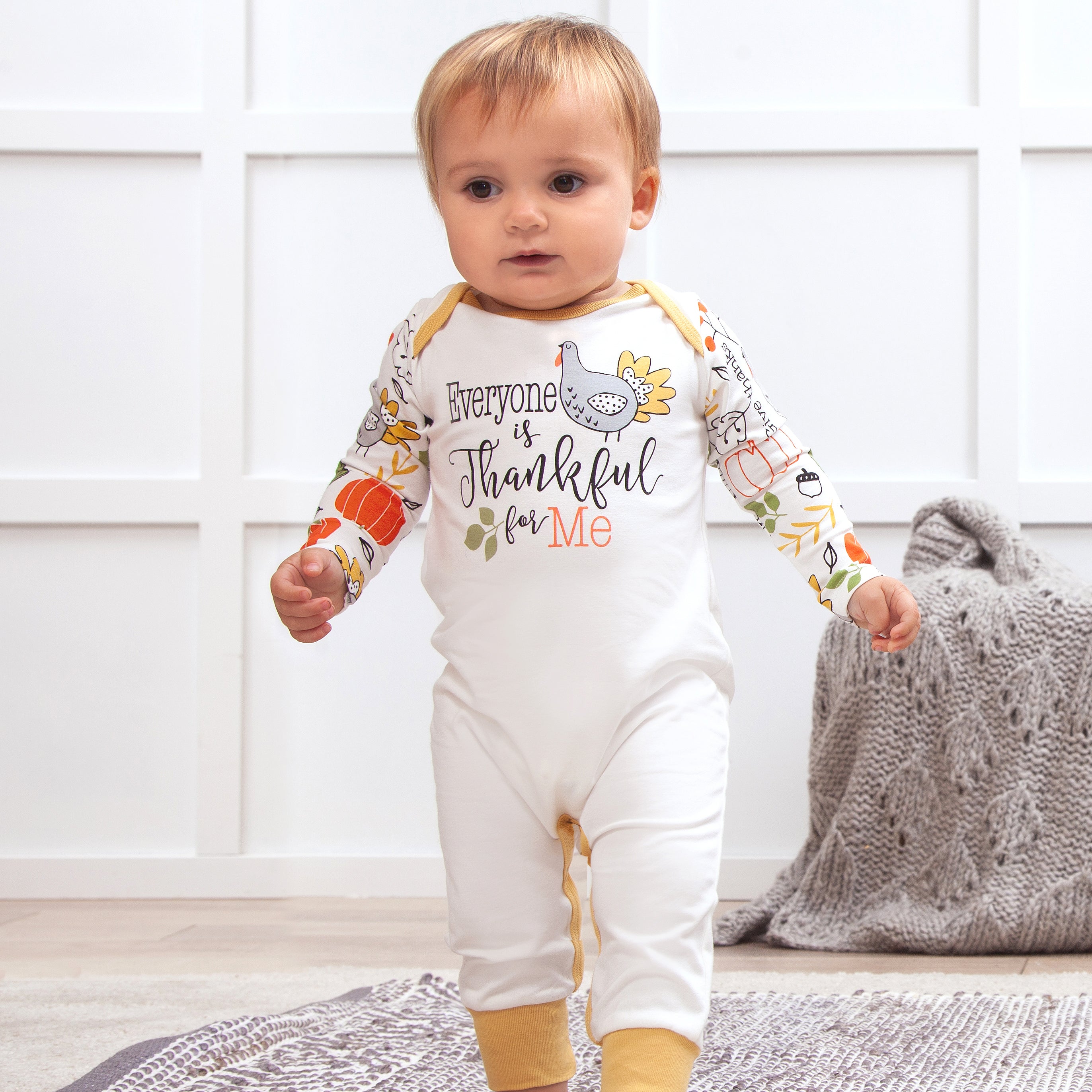 Baby girl thanksgiving romper best sale