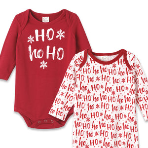 Tesa Babe Baby Unisex Clothes Ho-Ho-Ho Set Of 2 Bodysuits