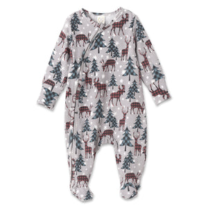 Tesa Babe Baby Unisex Clothes Romper / NB Nordic Pines Bamboo Zipper Romper