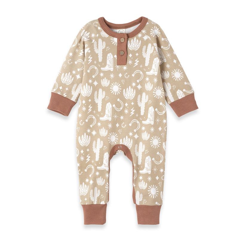 Tesa Babe Baby Unisex Clothes Romper / NB Wild West/Tan Bamboo Romper