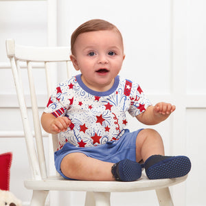 Tesa Babe Base Product 4th of July Boy's Tee & Shorts
