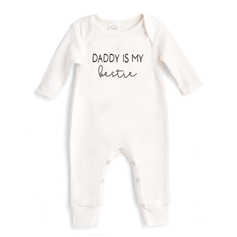 Tesa Babe Base Product Daddy Is My Bestie LS Ivory Romper