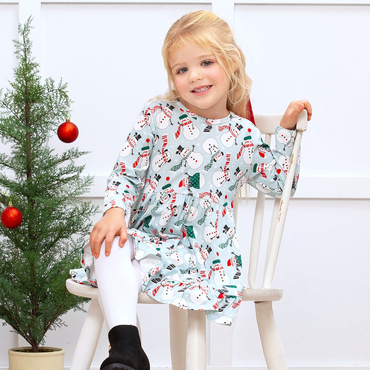 Tesa Babe Base Product Frosty Long Sleeve Twirl Dress