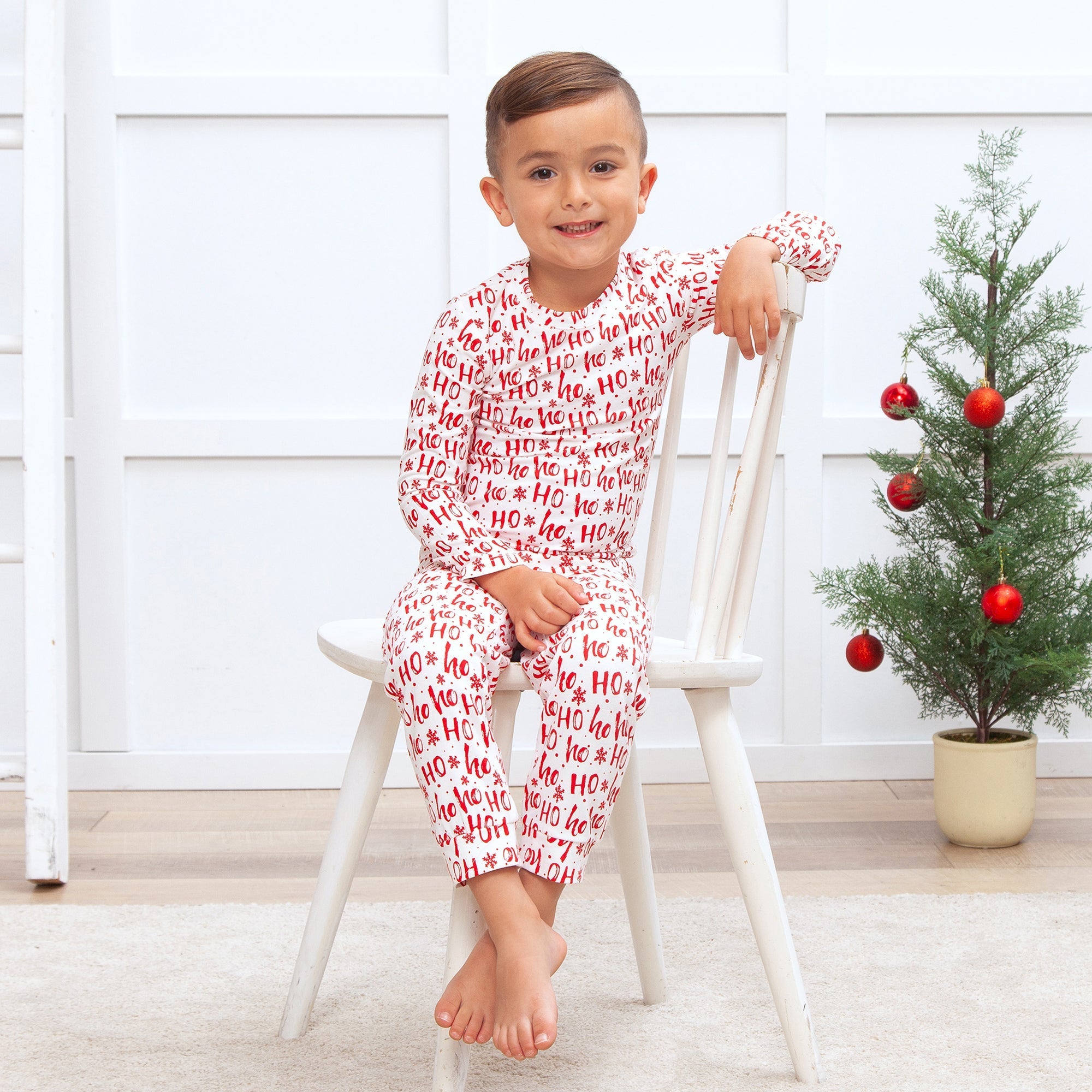 Christmas Bamboo Kids' Pajama Set Ho-Ho-Ho – Tesa Babe