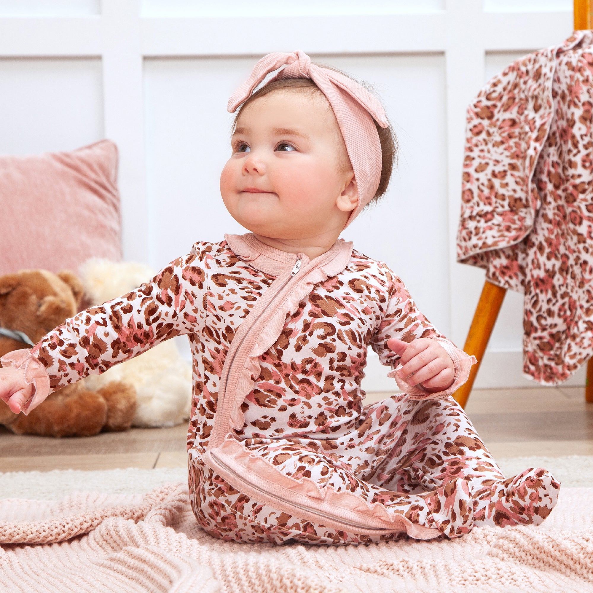 Leopard baby romper best sale