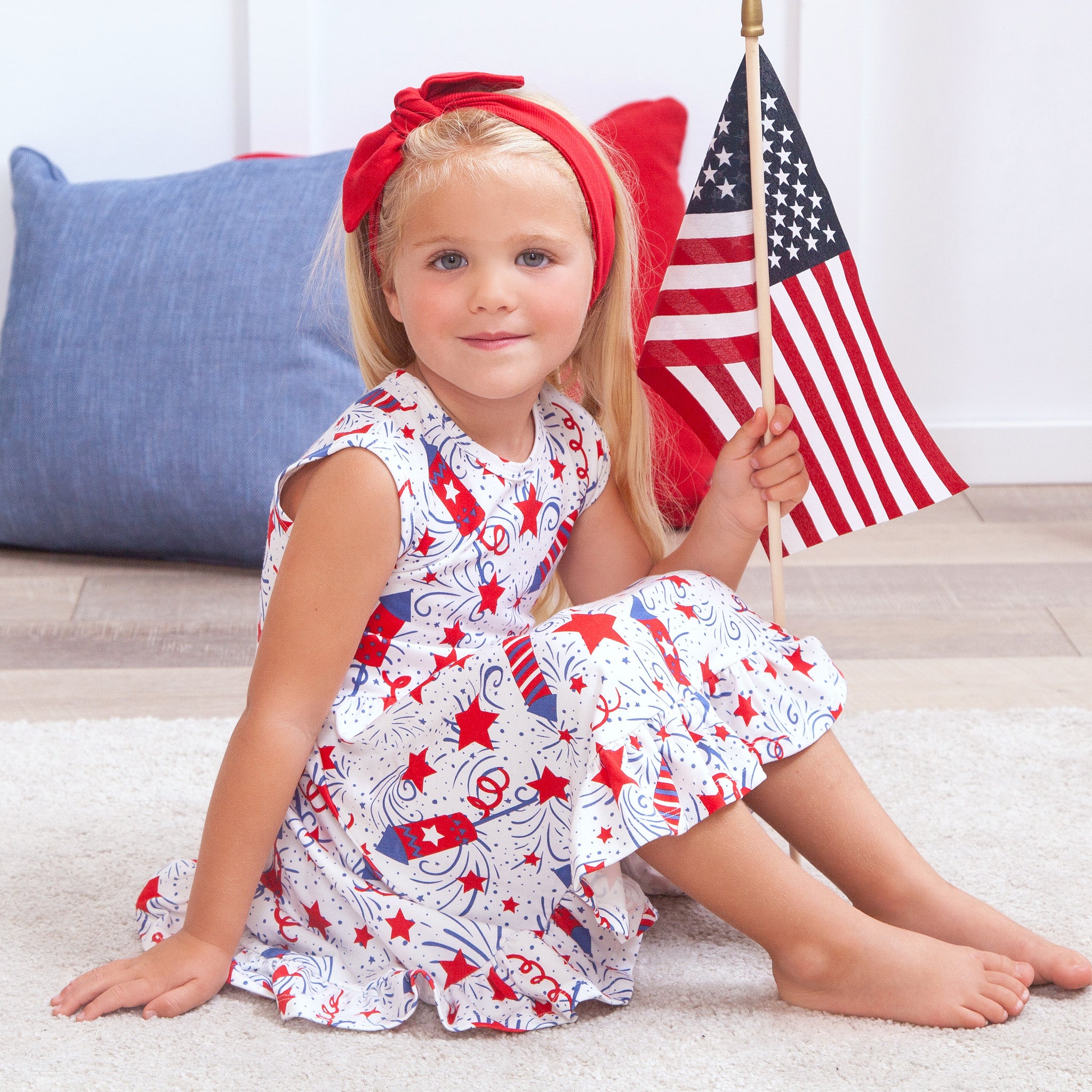 Fourth of july infant fashion girl outfits