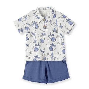 Tesa Babe Base Product 3-6M Thumper SS Collared Polo & Shorts