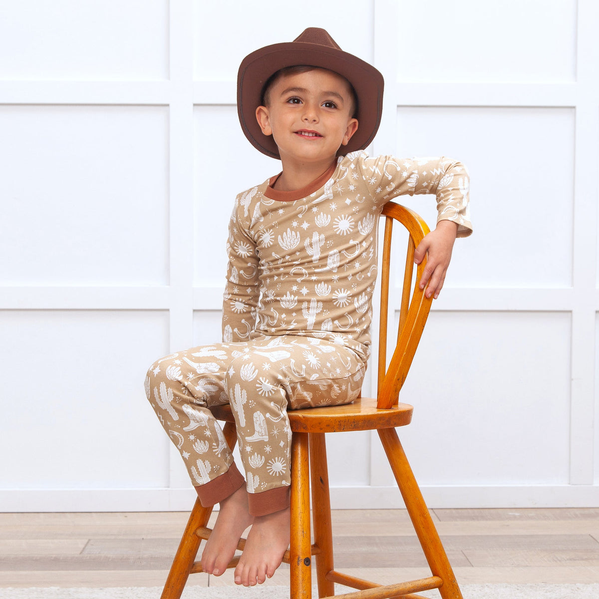 Tesa Babe Base Product Wild West/Beige Kids Pajama Set