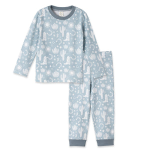 Tesa Babe Boy's Pajamas Sleep Set / 18-24M Wild West/Blue Kids Bamboo Pajama Set