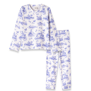 Tesa Babe Girl's Pajamas Sleep Set / 2T Toile de Jouy Girl's Bamboo Pajama Set