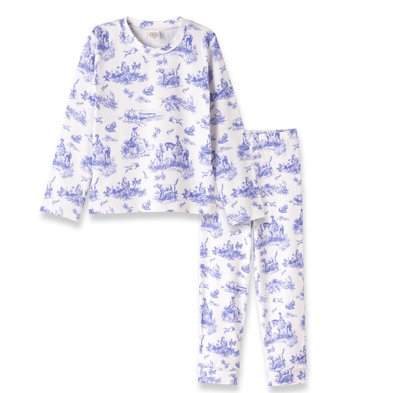 Tesa Babe Girl's Pajamas Sleep Set / 2T Toile de Jouy Girl's Bamboo Pajama Set