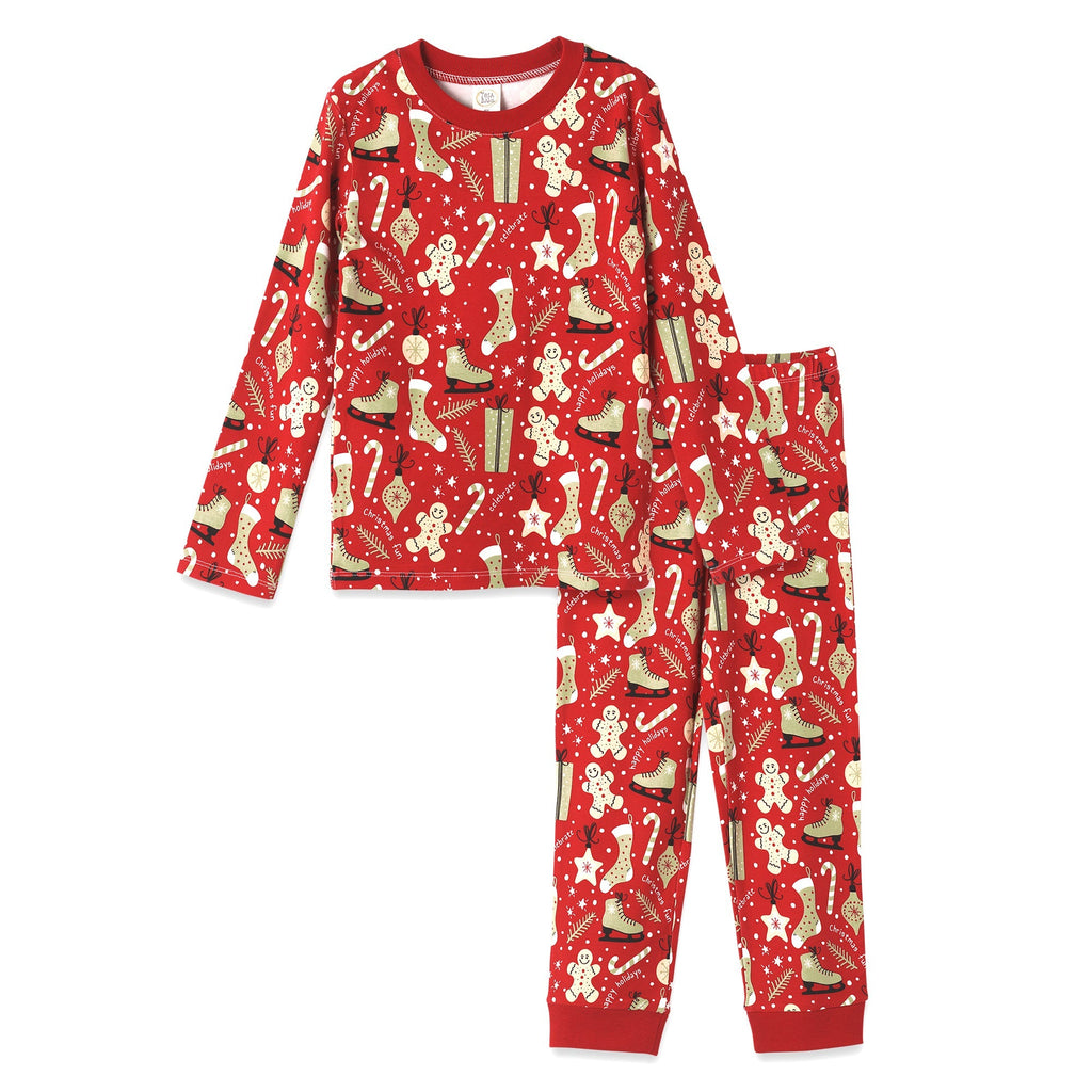 Tesa Babe Kid's Pajamas Sleep Set / 18-24M Christmas Collage Kid's Bamboo Pajama Set