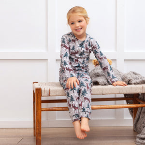 Tesa Babe Kid's Pajamas Nordic Pines Bamboo Pajama Set