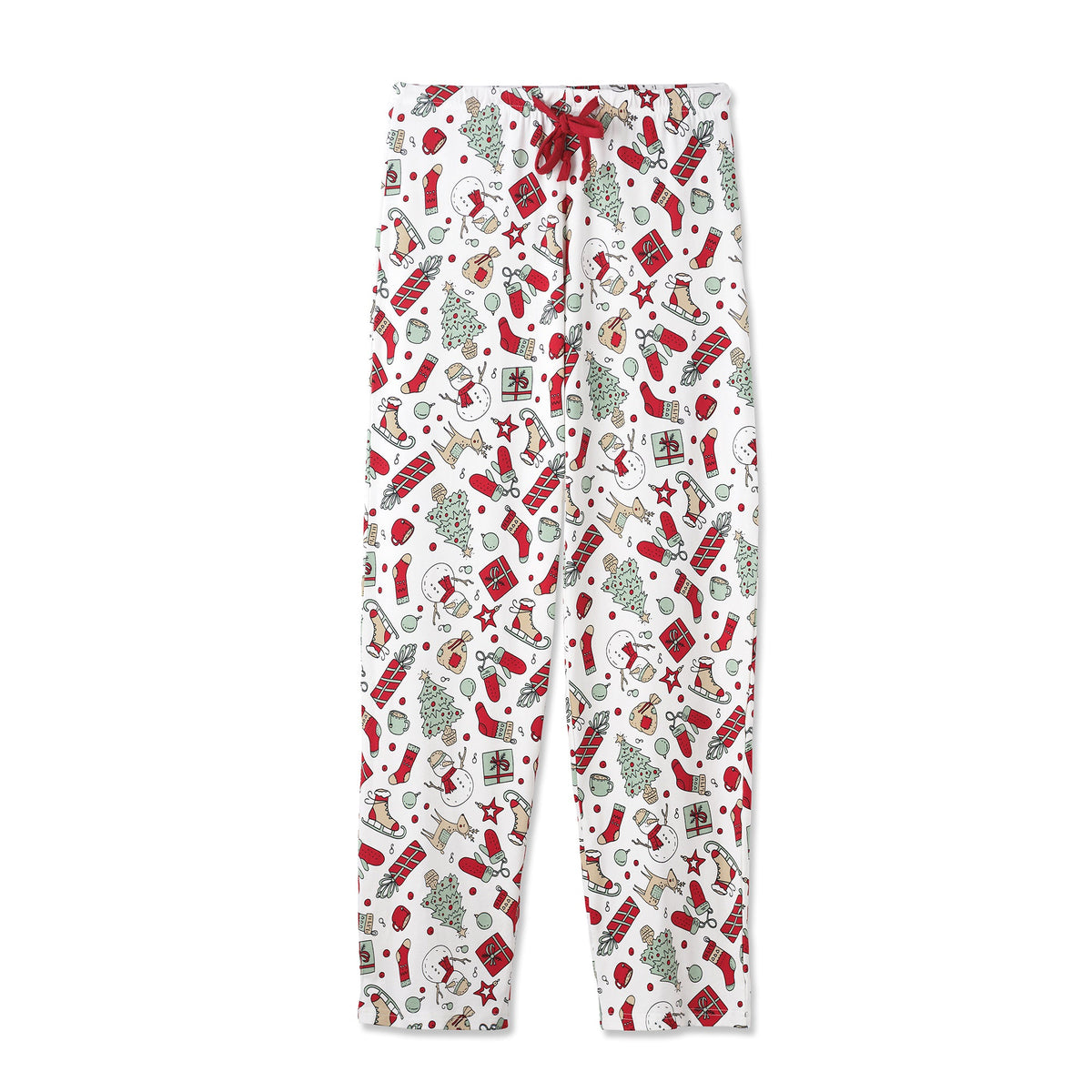 Tesa Babe Unisex Loungewear Bottom / Adult XS Holly Jolly Bamboo Adult Pajama Pants