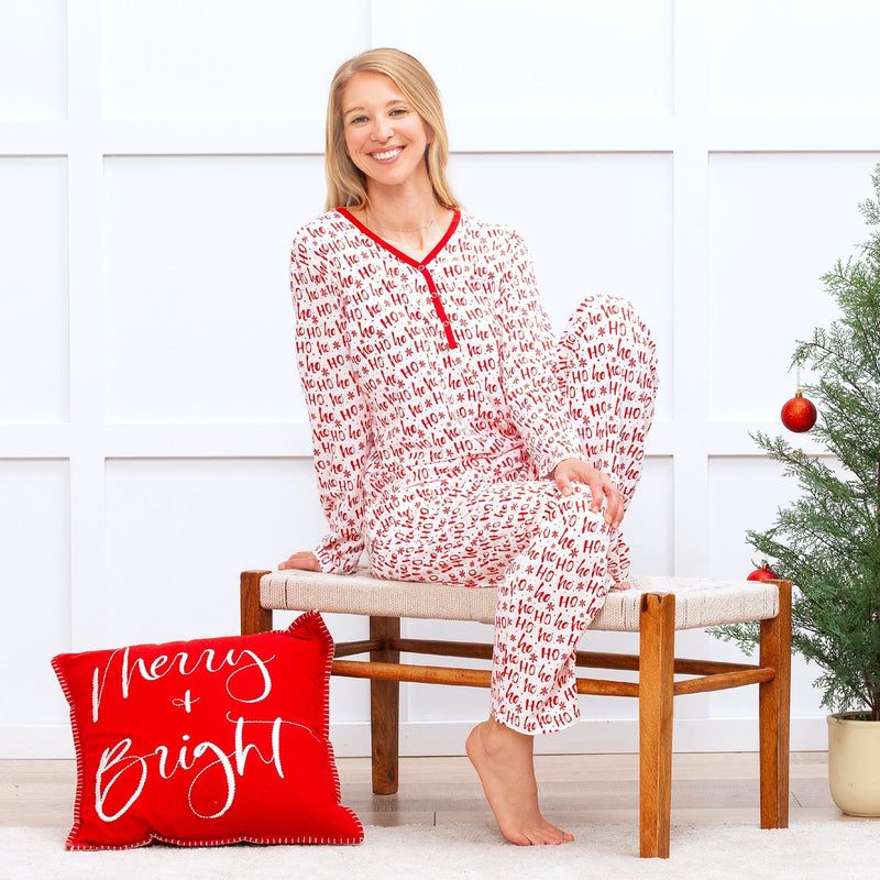 Tesa Babe Women's Loungewear Ho-Ho-Ho Bamboo Women's Pajama Set