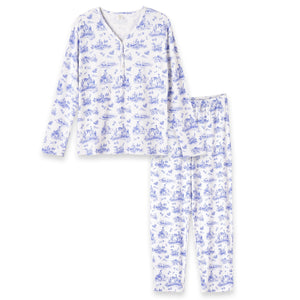 Tesa Babe Women's Loungewear Sleep Set / Women XS Toile de Jouy Women's Pajama Set
