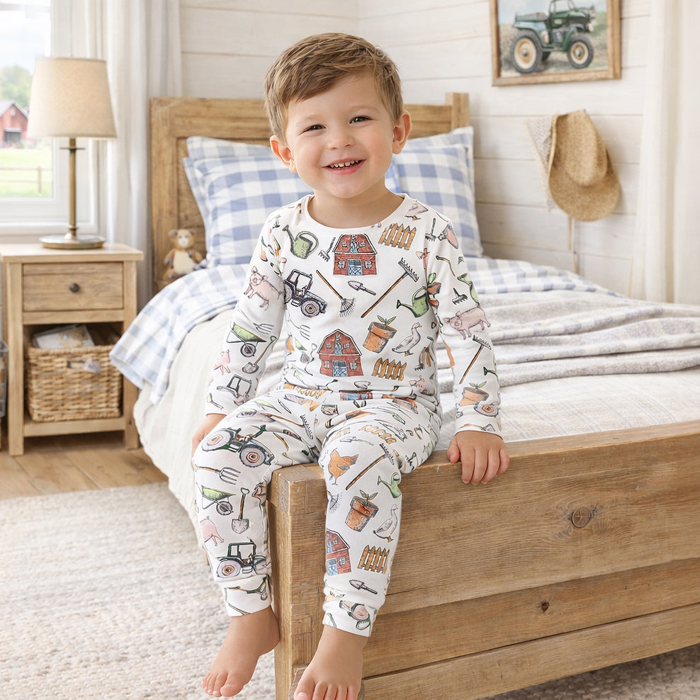 Farmer's Market Kids Bamboo Pajama Set