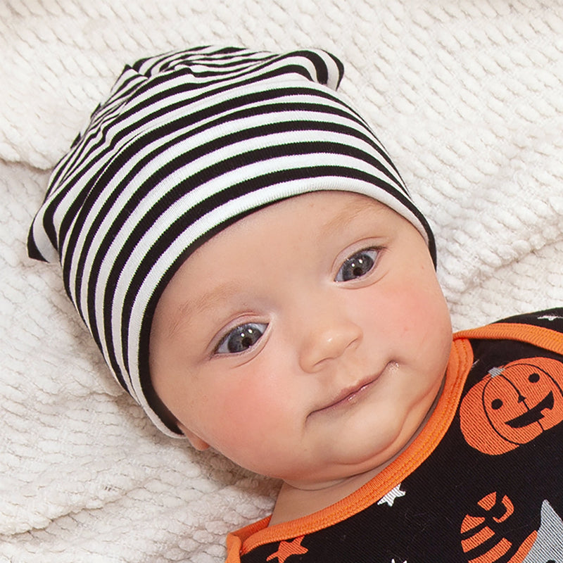 Tesa Babe Baby Accessories Baby Hat Black Thin Stripes