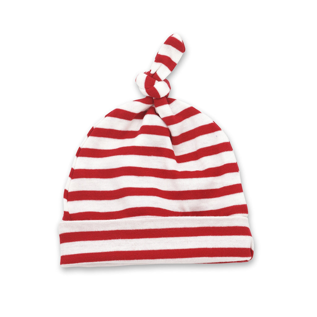 Tesa Babe Baby Accessories Baby Hat / NB-3M Baby Hat Red Striped Knotted