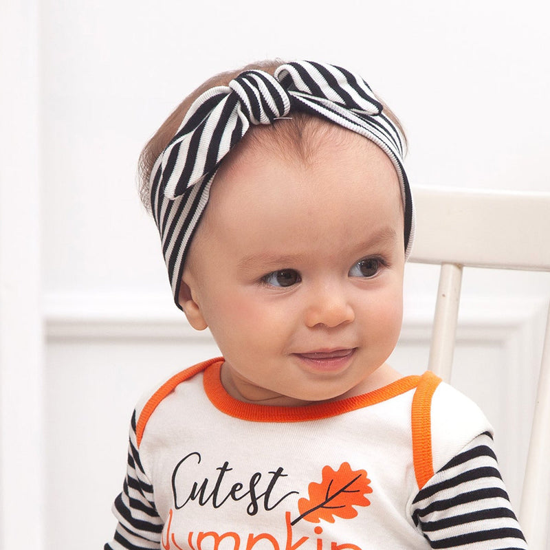 Tesa Babe Baby Accessories Headband / One Size Baby Headband Black Thin Stripes