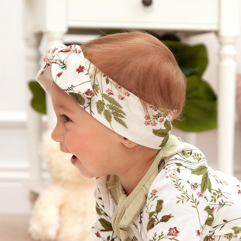 Tesa Babe Baby Accessories Headband / One Size Baby Headband Pretty Petals Green