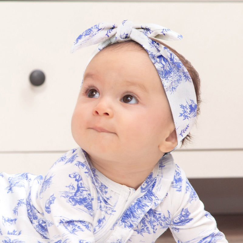 Tesa Babe Baby Accessories Headband / One Size Baby Headband Toile de Jouy Bamboo