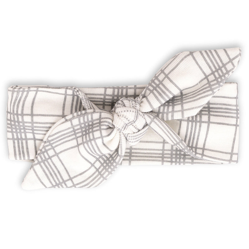 Tesa Babe Baby Accessories Headband / One Size SALE! Baby Headband Grey Plaid