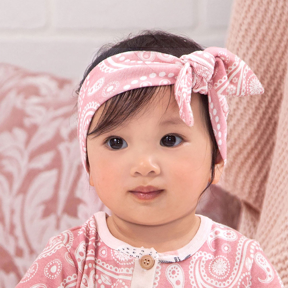 Tesa Babe Baby Accessories Headband / One Size SALE! Baby Headband Pink Paisley