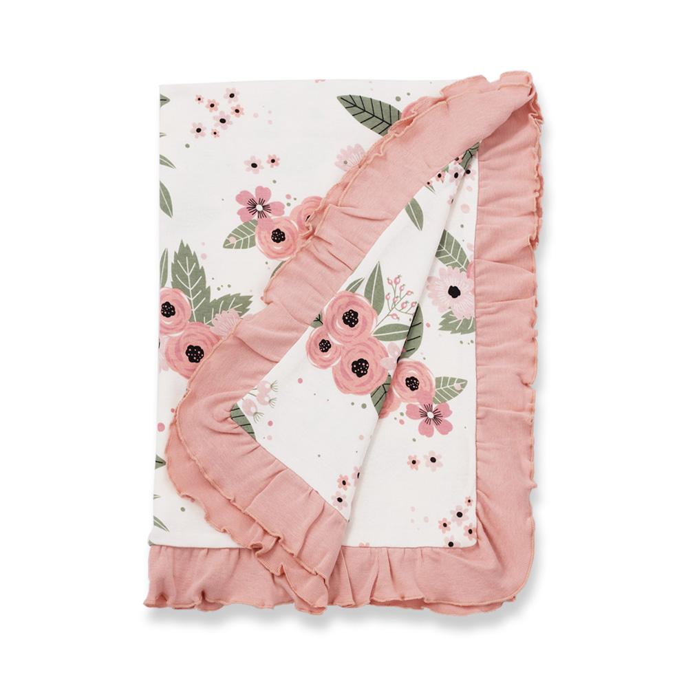 Tesa Babe Baby Blankets Blanket PREORDER - SHIPS 11/15!  Baby Girl Stroller Blanket Jardin Floral