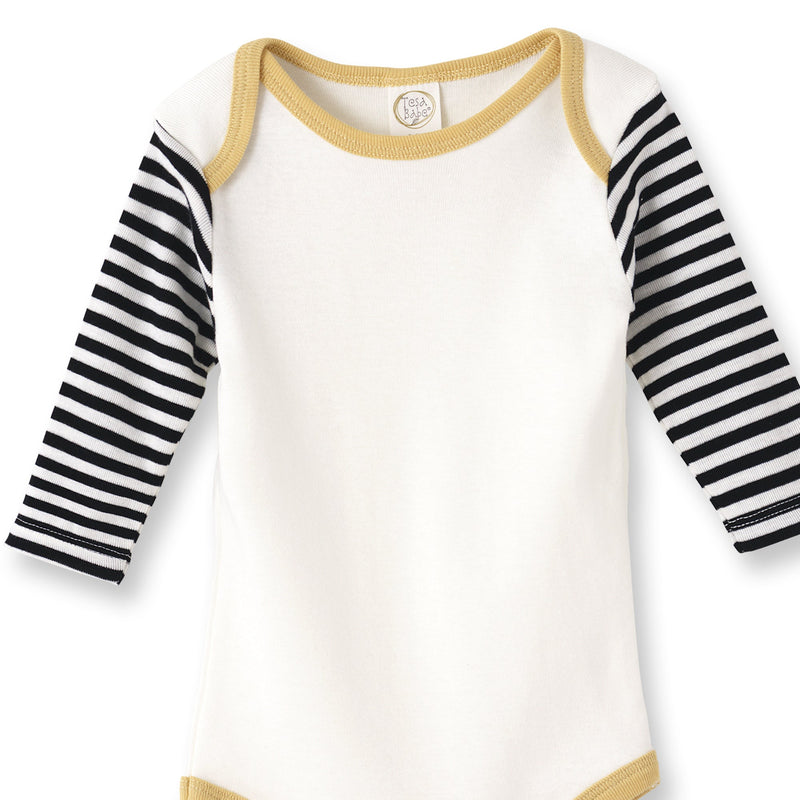 Tesa Babe Baby Bodysuits Bodysuit with Stripe Sleeves