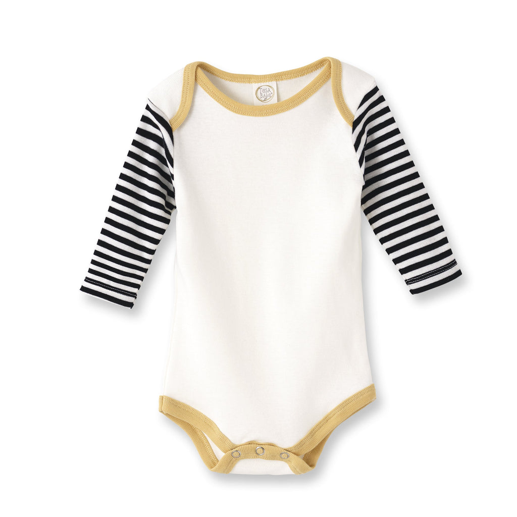 Tesa Babe Baby Bodysuits Bodysuit / 0-3M Bodysuit with Stripe Sleeves
