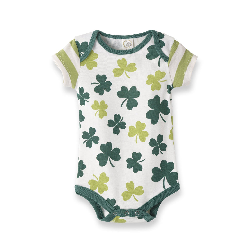 Tesa Babe Baby Bodysuits Shamrocks & Clovers St. Patrick's Day Bodysuit