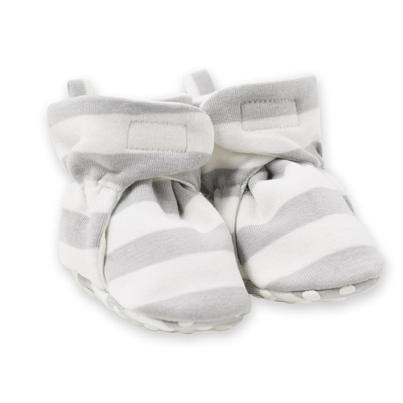 Tesa Babe Baby Booties Booties / NB-3 months Grey Stripe Baby Booties