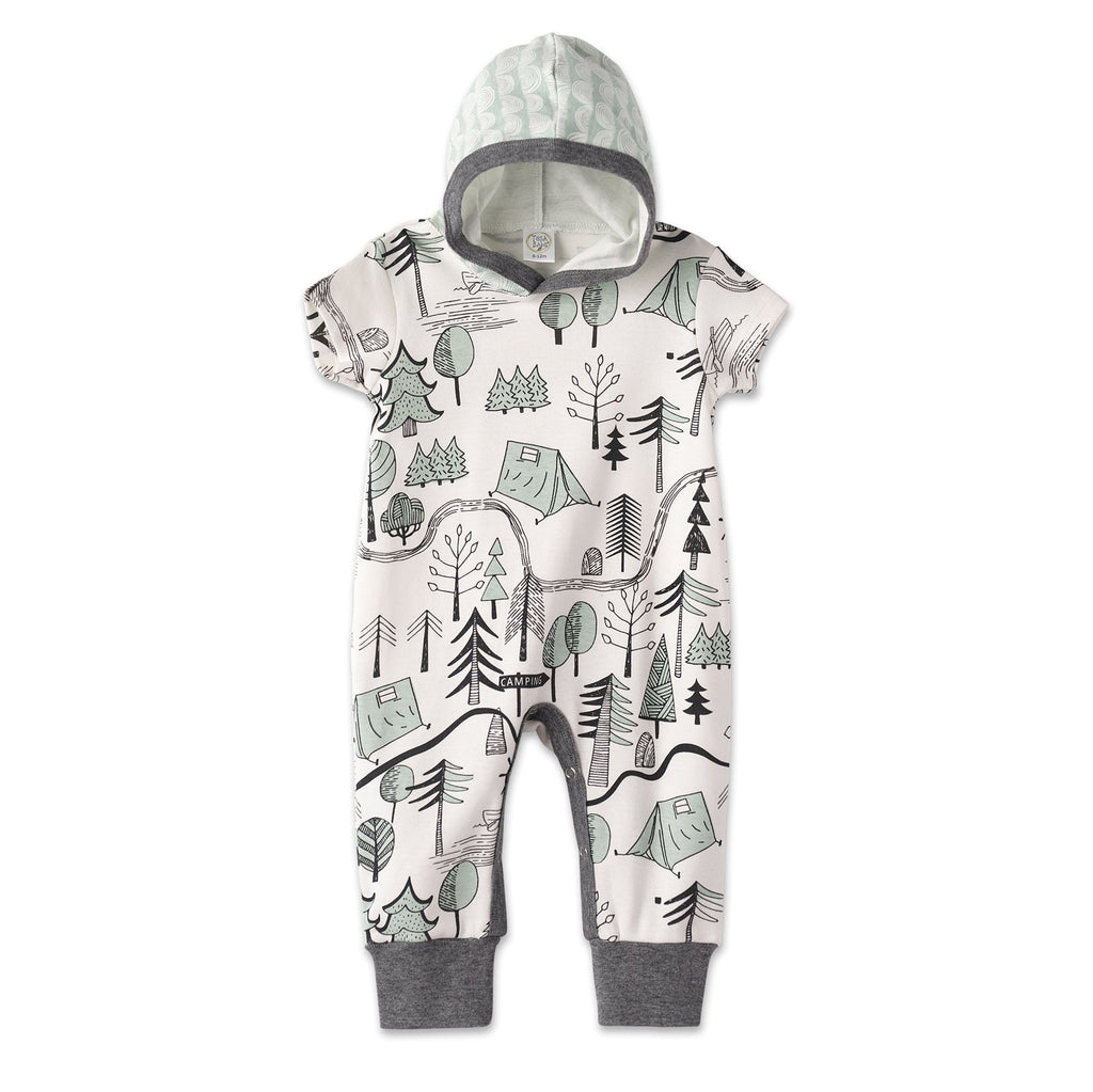 Tesa Babe Baby Boy Clothes Romper / 0-3M Campout Hooded Romper