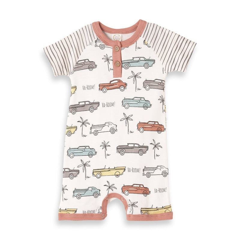 Tesa Babe Baby Boy Clothes Classic Cars Shortie Romper