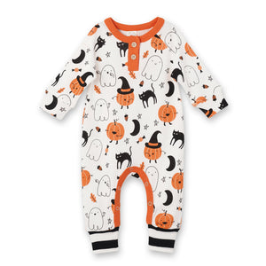 Tesa Babe Baby Boy Clothes Halloween Henley Romper