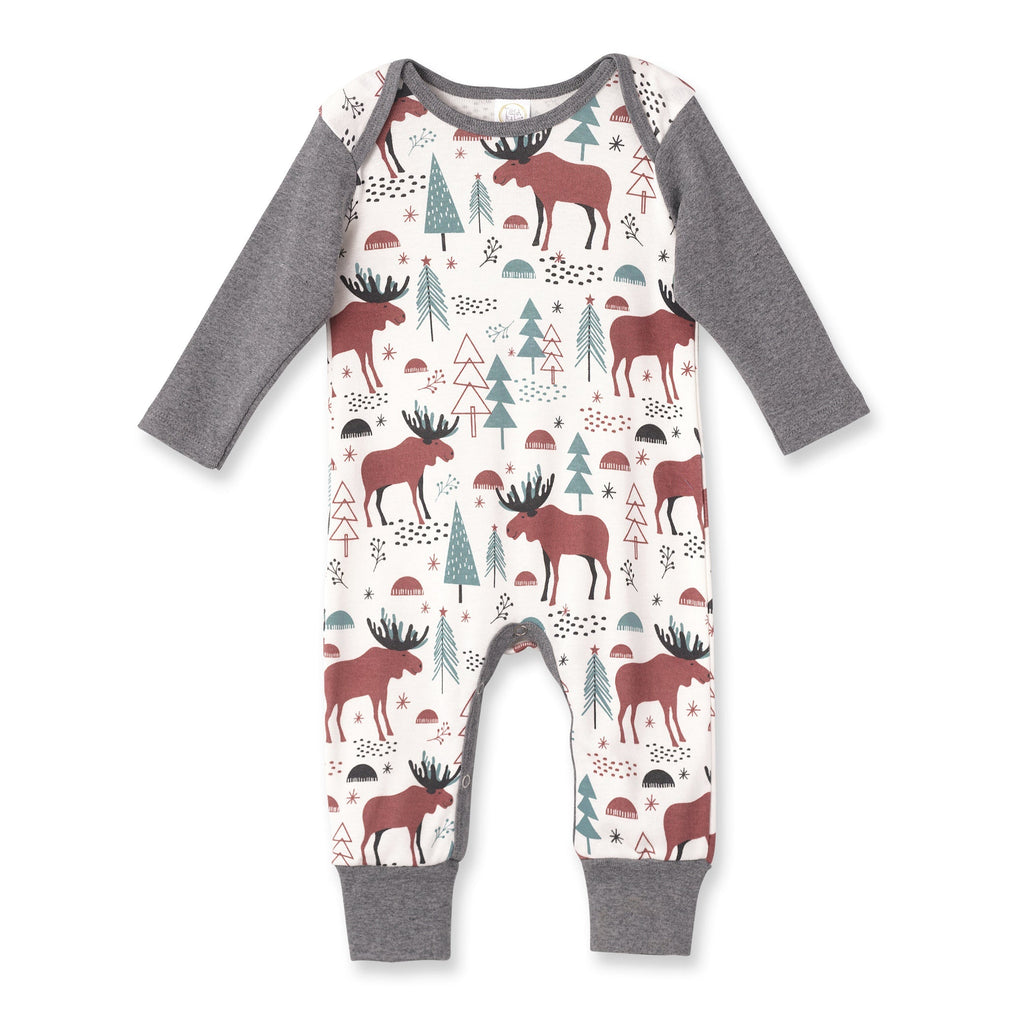 Tesa Babe Baby Boy Clothes Romper / Newborn Moose Tracks Romper