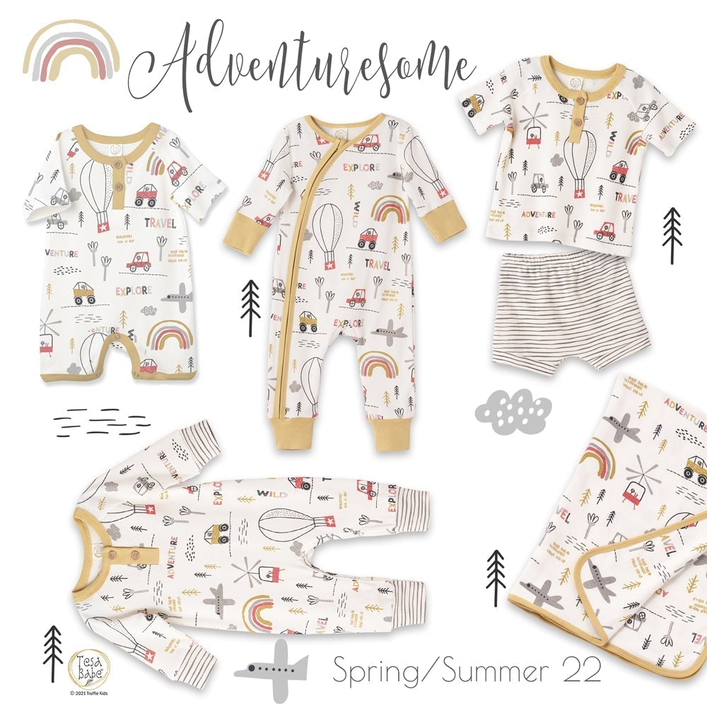 Tesa Babe Baby Boy Clothes NEW! Adventuresome Henley Romper