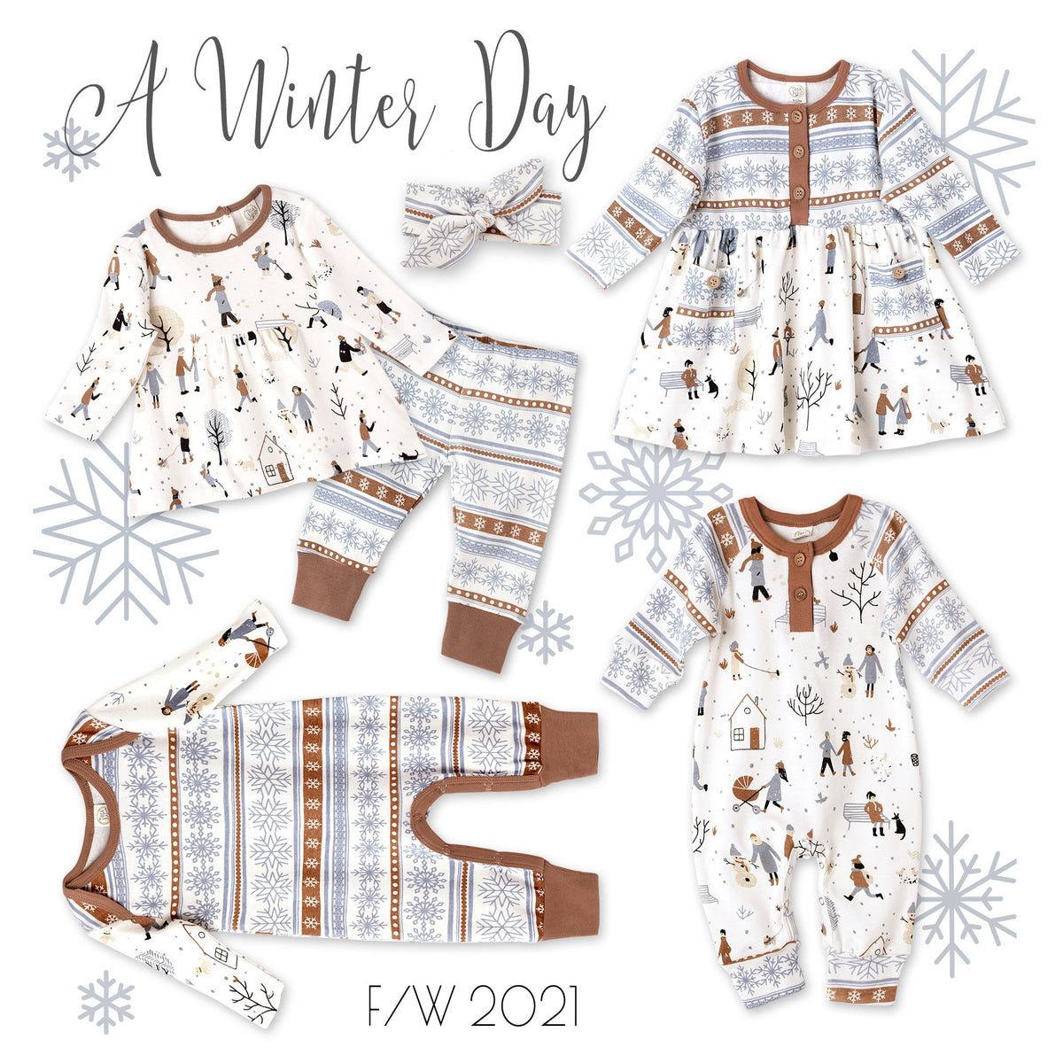 Tesa Babe Baby Boy Clothes Winter's Day Henley Romper - Organic Cotton