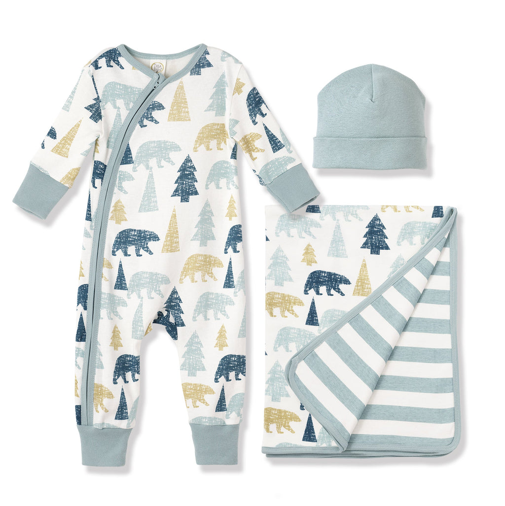 Tesa Babe Baby Boy Gift Sets Gift Set / NB 3-Pc Gift Set Woodland Bears