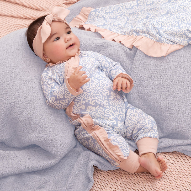 Tesa Babe Baby Gift Sets 3-Pc Gift Set Blue Damask