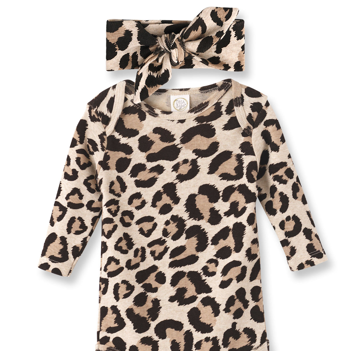 Tesa Babe Baby Girl Clothes 2-Pc Gift Set Leopard Bodysuit