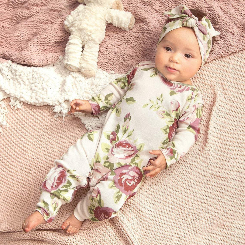 Tesa Babe Baby Girl Clothes Baby Girl Cabbage Rose Romper