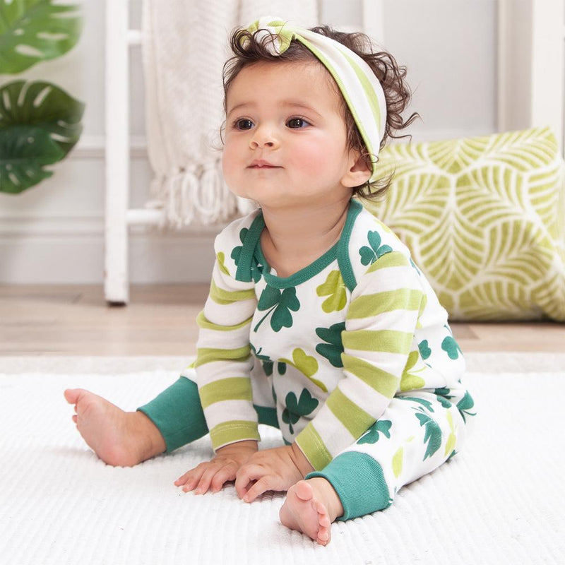Tesa Babe Baby Girl Clothes Baby Girl Shamrocks & Clovers Romper
