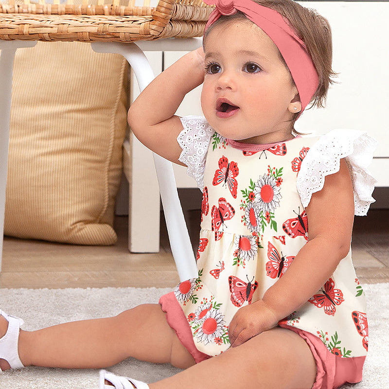 Tesa Babe Baby Girl Clothes Boho Picnic Top & Shorts