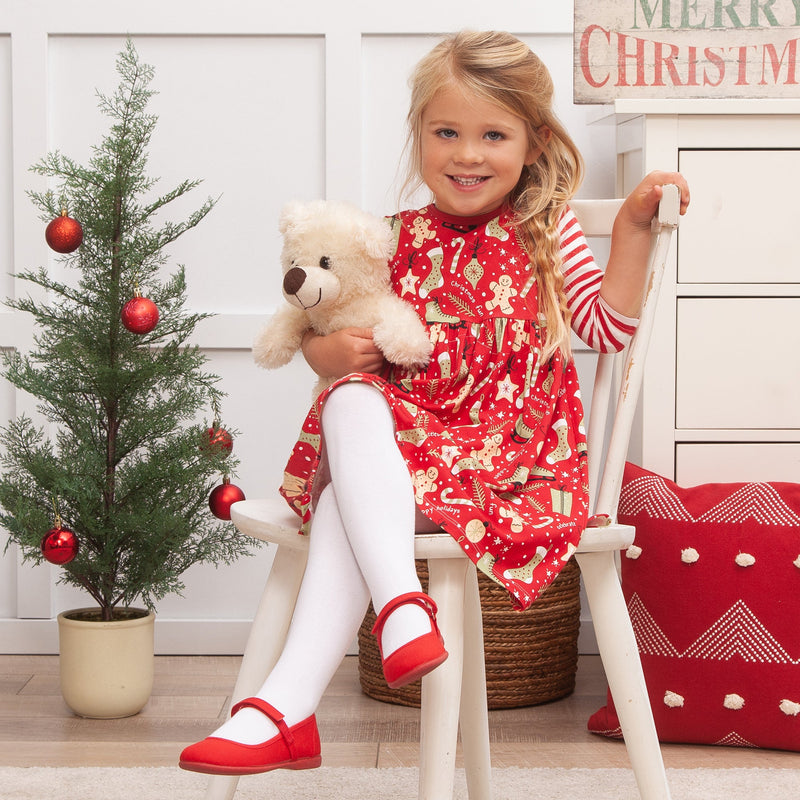 Tesa Babe Baby Girl Clothes Christmas Joy Long Sleeve Dress