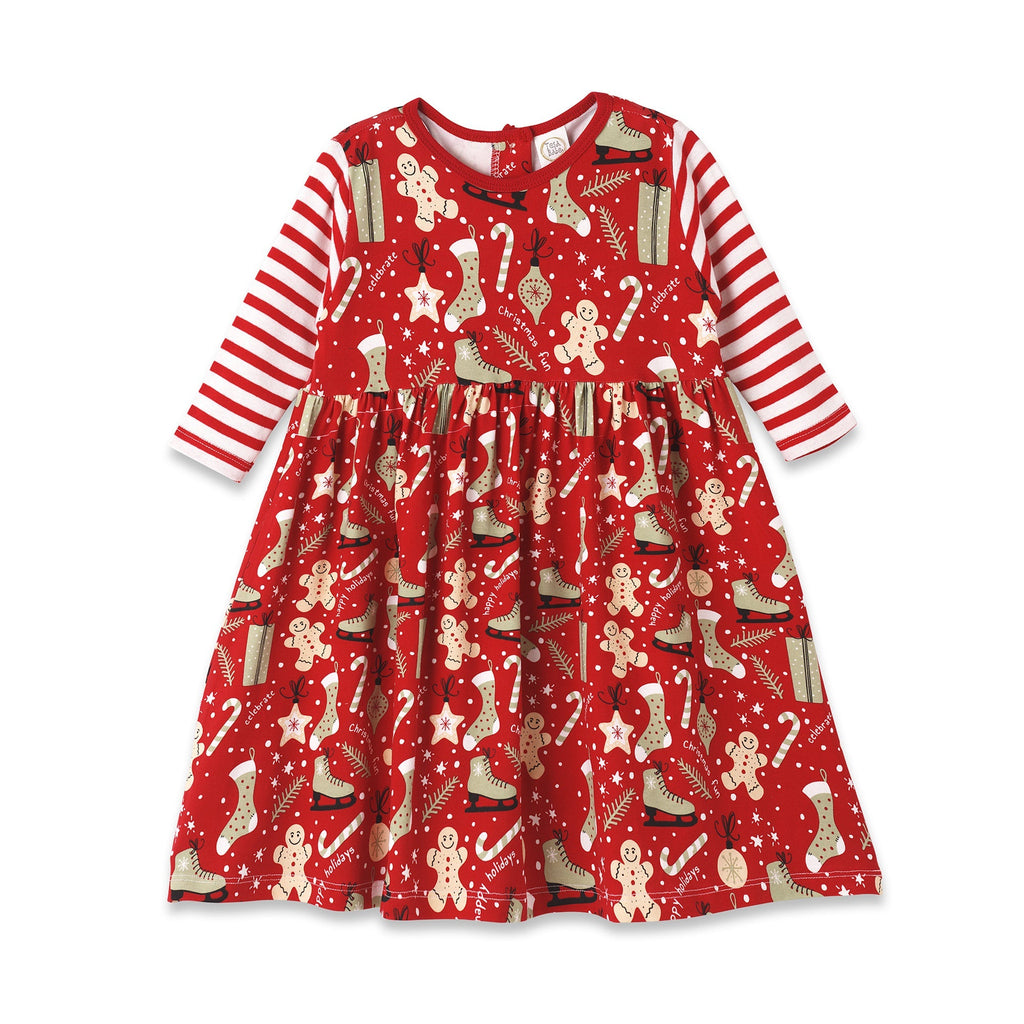 Tesa Babe Baby Girl Clothes 3-6M / Dress Christmas Joy Long Sleeve Dress