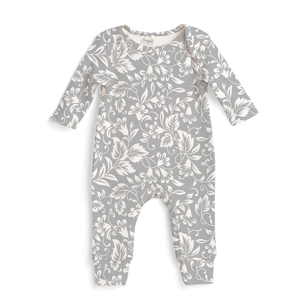 Tesa Babe Baby Girl Clothes Romper / 0-3M Grey Filigree Romper